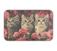 Art Scottish Fold Cats - Tapete de verano rosa para gatos al aire libre, autoenfriamiento, 38 x 23 pulgadas, gel de refrigeración para conejos, accesorios de viaje, tapete enfriador para perros, talla