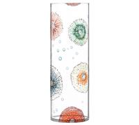Art Sea Urchin - Jarrones de plástico blanco de 11.8 x 3.9 pulgadas, jarrones decorativos para mesa de boda, sala de estar, decoración de mesa de comedor