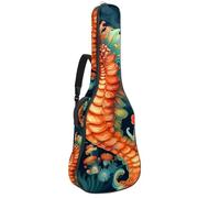 Art Seahorse Blue Ocean - Bolsa para guitarra acústica de 41 42 pulgadas con correa ajustable para el hombro, bolsa para guitarra con colgador trasero, adecuada para guitarras eléctricas, bajos,