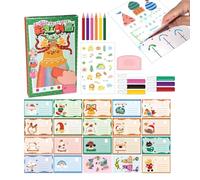 Art Set With - Paper 20x13x2cm 360g Magic Squeeze Drawing Kit - Creative DIY Postcard Painting Pad For Kids - Fun Activity Book