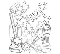 Art & Sketch Journal: Half Lined, Half Blank Notebook for Drawing, Doodling & Notes | Colorable Cover | 7.5 x 9.25 | 120 Pages: Perfect for Art ... Classroom Supplies, Journaling, or DIY Gifts