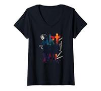 Art Speaks When Words Fail - Cita de Artes Inspiradoras Camiseta Cuello V, Mujer, Negro, L