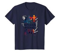 Art Speaks When Words Fail - Cita de Artes Inspiradoras Camiseta, Niños, Azul Marino, 10 años