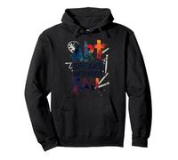 Art Speaks When Words Fail - Cita de Artes Inspiradoras Sudadera con Capucha, Unisex para Adultos, Negro, L