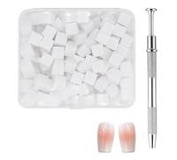 Art Sponges 200 piezas - herramientas de manicura de gradiente con bolígrafo de esponja, calidad profesional para la mezcla de esponja de uñas viene con un bolígrafo de escritura, lo que permite