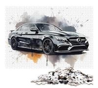 Art Sports Car Puzzle Brain Teaser 100% Recycled Cardboard Jigsaw Puzzle for Women Men Mother's Day Gifts 38x26cm/1000pcs