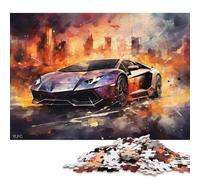 Art Sports Car Puzzle DIY Game Paper Rectangular Jigsaw Puzzle for Boy Or Girl Birthday Present 38x26cm/1000pcs