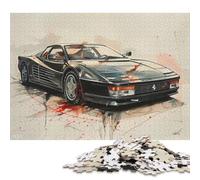 Art Sports Car Puzzle Family Challenging Games 100% Recycled Cardboard Jigsaw Puzzle for Adult Children Birthday Present 38x26cm/1000pcs