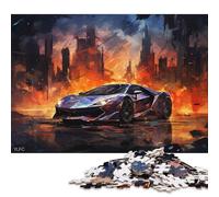 Art Sports Car Puzzle Fun Activity for at Home Premium Cardboard Jigsaw Puzzle for Adults Teen Father's Day Gifts 38x26cm/1000pcs