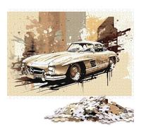 Art Sports Car Puzzle Unique Home Decor 100 Percent Recycled Cardboard Jigsaw Puzzle for Adult Children's Day Gifts 38x26cm/1000pcs