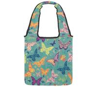 Art Stars - Bolsa de lona reversible con la bandera de Israel, impresión de doble cara, algodón de 12 onzas, caída de 27 cm, bolsa plegable para viajes, compras, salidas a la calle, Colorido194