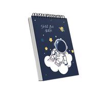 Art Students Thicken the Sketch Book - Cuaderno de bocetos para pintar en espiral y libro para colorear, astronauta [16 K/30 hojas/azul oscuro]