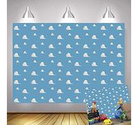 Art Studio - Fondo de Fotos para Fiesta de cumpleaños, diseño con Texto en inglés It's a Boy Story (2,13 x 1,52 m), Color Azul