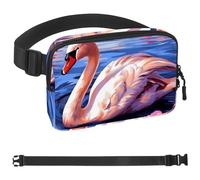 Art Swan Flower-462 - Cangurera de estilo unisex: riñoneras de moda, bolsas cruzadas deportivas delgadas a la moda para correr, senderismo, senderismo, mujer, hombre, multicolor, 4 x 23 x 15 cm,