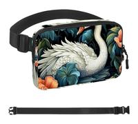 Art Swan Flower-474 - Cangurera de estilo unisex: riñoneras de moda, bolsas cruzadas deportivas delgadas a la moda para correr, senderismo, senderismo, mujer, hombre, multicolor, 4 x 23 x 15 cm,
