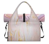 Art Swirl - Bolsa deportiva de lona para mujeres y hombres, bolsa de fin de semana con compartimento para zapatos, bolsa de hombro para yoga, gimnasio, viajes, color, L, Organizador de bolsas