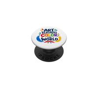 Art Teachers Color The World - Teacher Appreciation PopSockets PopGrip Adhesivo
