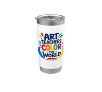 Art Teachers Color The World - Teacher Appreciation Vaso térmico de acero inoxidable de doble pared