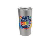 Art Teachers Color The World - Teacher Appreciation Vaso térmico de acero inoxidable de doble pared