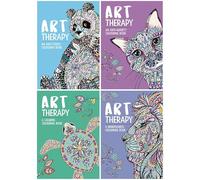 Art Therapy Colouring Series 4 Books Collection Set (Art Therapy: An Anti-Stress Colouring Book, An Anti-Anxiety Colouring Book, A Calming Colouring Book & A Mindfulness Colouring Book)