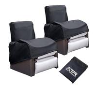 ART TO REAL - 2 fundas impermeables para muebles de jardín, fundas para sillas reclinables para exteriores con cordón ajustable en el dobladillo, ventilación de aire, material resistente al viento y