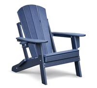 ART TO REAL ATR Adirondack Silla con soporte para bebidas, plegable Adirondack Chair de plástico, resistente a la intemperie, silla de jardín de exterior para jardín