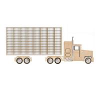 ART TWIST HOME Hot Wheels Almacenamiento | Estantes de exhibición de madera con 80 compartimentos | Vitrina de pared 78,5 cm x 40 cm x 4 cm para coleccionables, modelo de coche o mini figura (Truck America)