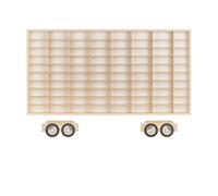 ART TWIST HOME Tráiler de Vetrina Vitrina Expositora para Colecciones con 80 Compartimentos | Expositor Coches Hot Wheels | Vitrina Pared 78,5cm x 40cm x 4cm | Expositor de Madera (Amerika)
