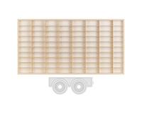 ART TWIST HOME Tráiler de Vetrina Vitrina Expositora para Colecciones con 80 Compartimentos | Expositor Coches Hot Wheels | Vitrina Pared 78,5cm x 40cm x 4cm | Expositor de Madera (001B)