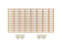 ART TWIST HOME Tráiler de Vetrina Vitrina Expositora para Colecciones con 80 Compartimentos | Expositor Coches Hot Wheels | Vitrina Pared 78,5cm x 40cm x 4cm | Expositor de Madera (015)