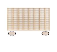 ART TWIST HOME Tráiler de Vetrina Vitrina Expositora para Colecciones con 80 Compartimentos | Expositor Coches Hot Wheels | Vitrina Pared 78,5cm x 40cm x 4cm | Expositor de Madera (008)