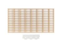 ART TWIST HOME Tráiler de Vetrina Vitrina Expositora para Colecciones con 80 Compartimentos | Expositor Coches Hot Wheels | Vitrina Pared 78,5cm x 40cm x 4cm | Expositor de Madera (K01B)