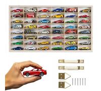 ART TWIST HOME Vetrina Vitrina Expositora para Colecciones con 48 Compartimentos | Expositor Coches Hot Wheels | Vitrina Pared 59cm x 32,5cm x 4cm | Expositor de Madera (Mensola Senza Motivo)