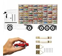 ART TWIST HOME Vetrina Vitrina Expositora para Colecciones con 80 Compartimentos | Expositor Coches Hot Wheels | Vitrina Pared 78,5cm x 40cm x 4cm | Expositor de Madera (LKW K03R)