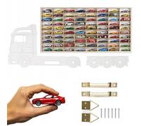 ART TWIST HOME Vetrina Vitrina Expositora para Colecciones con 80 Compartimentos | Expositor Coches Hot Wheels | Vitrina Pared 78,5cm x 40cm x 4cm | Expositor de Madera (LKW K01BL)