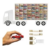 ART TWIST HOME Vetrina Vitrina Expositora para Colecciones con 80 Compartimentos | Expositor Coches Hot Wheels | Vitrina Pared 78,5cm x 40cm x 4cm | Expositor de Madera (LKW 003BL)