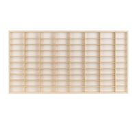 ART TWIST HOME Vetrina Vitrina Expositora para Colecciones con 80 Compartimentos | Expositor Coches Hot Wheels | Vitrina Pared 78,5cm x 40cm x 4cm | Expositor de Madera (Mensola Senza Motivo)