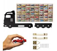 ART TWIST HOME Vetrina Vitrina Expositora para Colecciones con 80 Compartimentos | Expositor Coches Hot Wheels | Vitrina Pared 78,5cm x 40cm x 4cm | Expositor de Madera (LKW K01CL)
