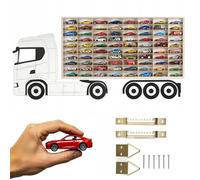 ART TWIST HOME Vetrina Vitrina Expositora para Colecciones con 80 Compartimentos | Expositor Coches Hot Wheels | Vitrina Pared 78,5cm x 40cm x 4cm | Expositor de Madera (LKW K03S)