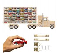 ART TWIST HOME Vetrina Vitrina Expositora para Colecciones con 80 Compartimentos | Expositor Coches Hot Wheels | Vitrina Pared 78,5cm x 40cm x 4cm | Expositor de Madera (Camion America)