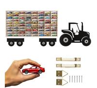 ART TWIST HOME Vetrina Vitrina Expositora para Colecciones con 80 Compartimentos | Expositor Coches Hot Wheels | Vitrina Pared 78,5cm x 40cm x 4cm | Expositor de Madera (Trattore)