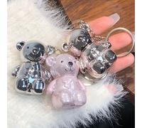 Art Value - Metallic Bear Keychain Velvet Lip Mud - 6 Colors 02# Almond Brown - 1.6g