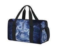 Art Water Guitar - Bolsas de lona deportivas para niños, niñas, mujeres, hombres, durante la noche, fin de semana, bolsa de viaje, gimnasio, casual, bolsa de lona