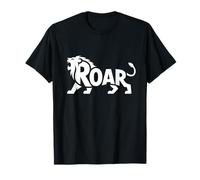 Art Word Art de Roar Lion, diseño de fuerza y liderazgo del zodíaco Leo Camiseta