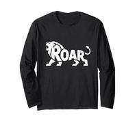 Art Word Art de Roar Lion, diseño de Fuerza y liderazgo del zodíaco Leo Manga Larga