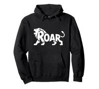Art Word Art de Roar Lion, diseño de Fuerza y liderazgo del zodíaco Leo Sudadera con Capucha