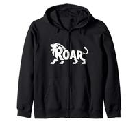 Art Word Art de Roar Lion, diseño de Fuerza y liderazgo del zodíaco Leo Sudadera con Capucha