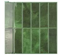 Art3d 10 hojas de azulejos autoadhesivos de 30 x 30 cm, para cocina, baño, sala de estar, rectangular, verde claro
