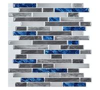 Art3d 10 Piezas Pegatinas de Azulejos Baño, Azulejos Adhesivos Cocina, Azulejos de Vinilos Impermeable, Diseño en Piedra