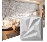 Art3d 20 paneles decorativos de pared 3D, 19 m2 de PVC, decoración de pared interior, 30 cm x 30 cm, blanco